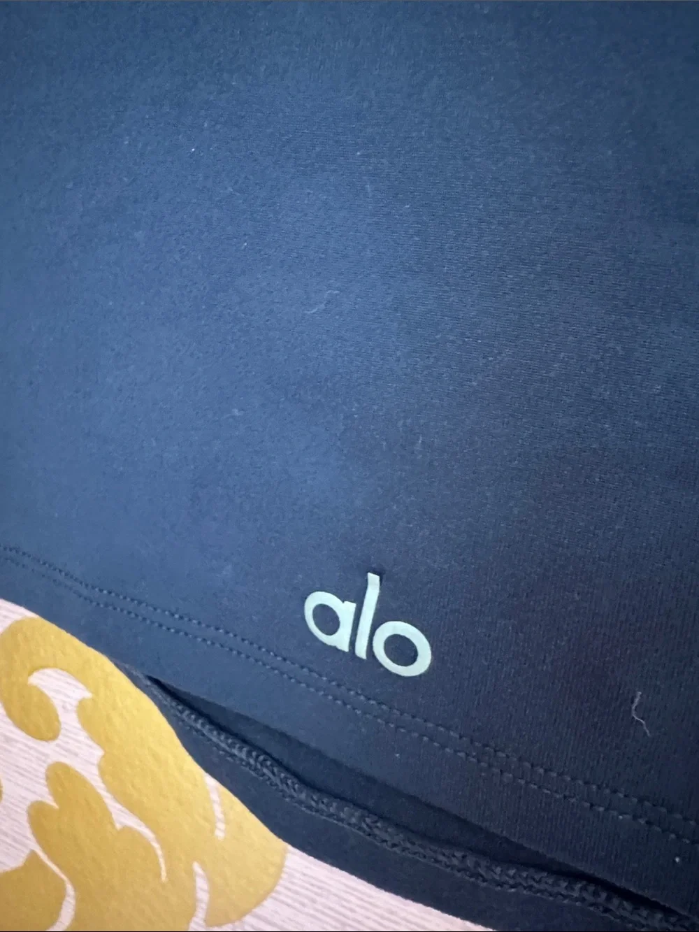 ALO Yoga Navy Short Sleeve Crop Top